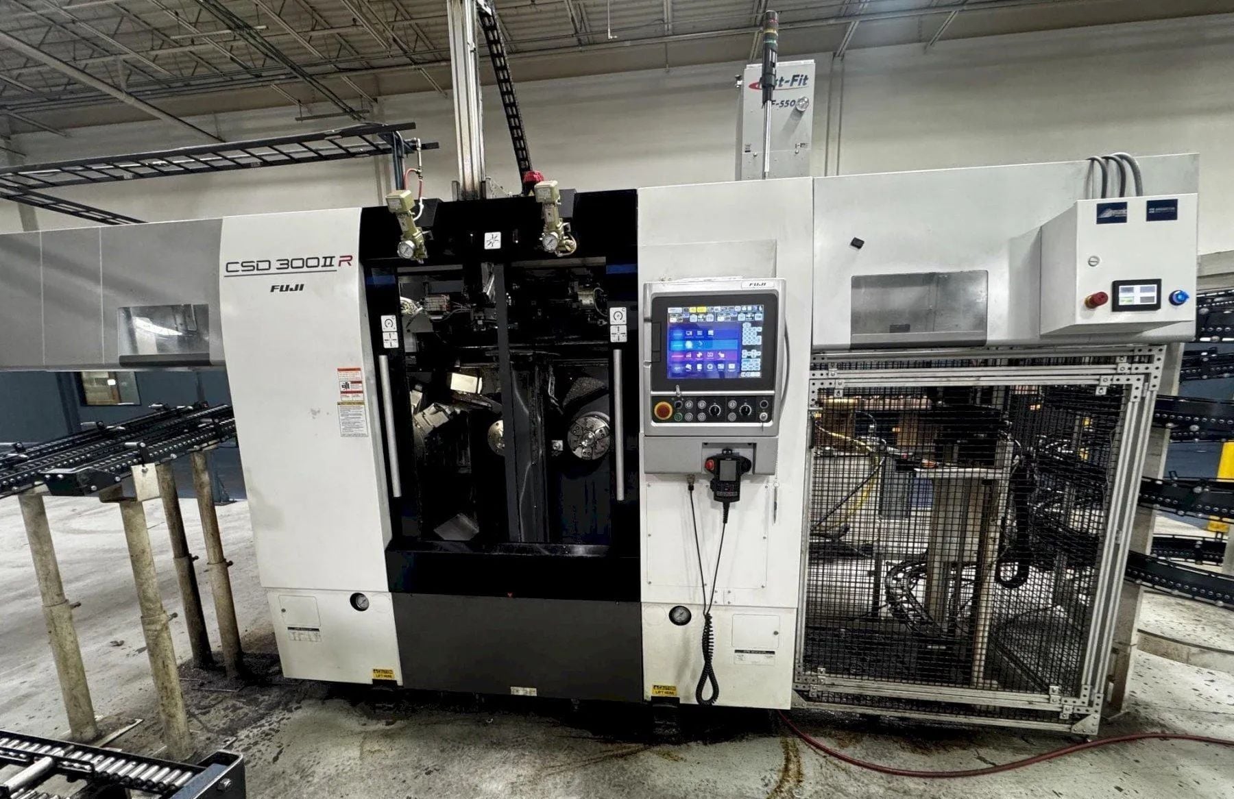 Fuji #CSD-300II-R, front facing twin spindle lathe with gantry system, Fanuc Control, 11.8" swing, 8" chuck - Image 1
