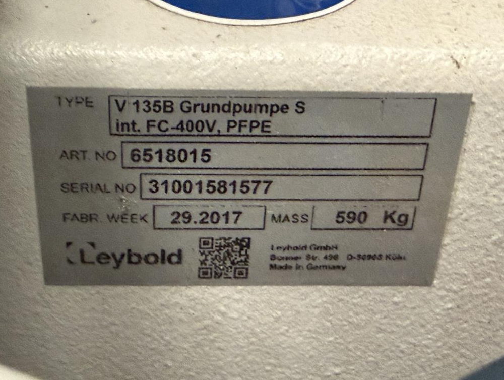 2017 Leybold Vacuum Pump Package V 135C Grundpumpe V 135B - Image 4