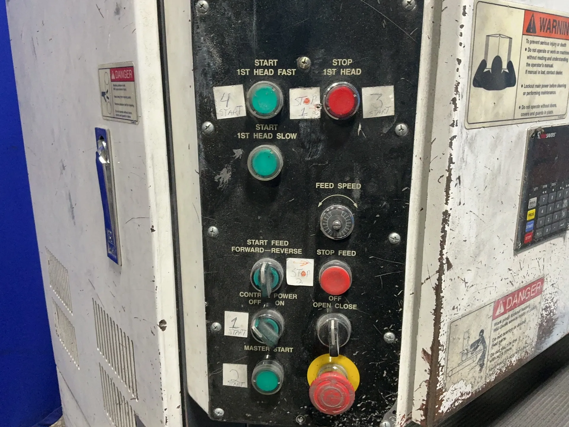36" x 45" Timesavers #2211-23-0, wide belt sander, digital display, Delta VFD-B, 1 HP, 1420/1740 RPM, 3.4/1.7 - Image 6