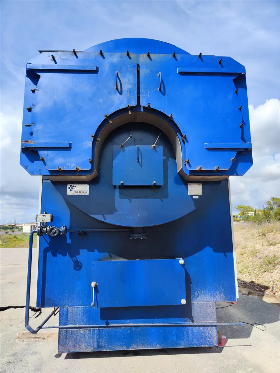 320 HP Sincal, biomass steam boiler, 11023 lbs/hr steam (5000 kg/h), pellet burner, w/ vertical water pump - Image 4