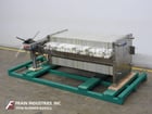 24" x 24" Perrin, horizontal, Stainless Steel, side bar plate & frame filter press, 31/32 plates, hand crank - Image 5