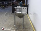 Lee #300D, 316 Stainless Steel jacketed kettle, 54" dia. x 36" deep, 90 psi, flip up covers, spherical bottom - Image 3