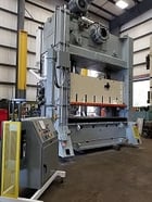 300 Ton, Verson #S2-300-160-60T straight side double crank press, 14" stroke, 31" Shut Height, 20-40 SPM - Image 2