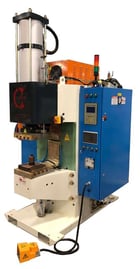 Heron #DR-45000, 45kJ capacitor discharge projection welder, 12"-15-7/8" throat, foot switch & dual palm - Image 1