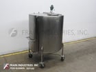 750 gallon Chem Tek, 304 Stainless Steel single wall holding tank with prop style agitator, 60" ID x 60" - Image 1