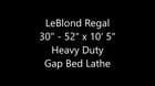 30"/52" x 125" LeBlond #Regal, hvy-duty, 21" 4-Jaw Cushman chuck, 400 RPM, 2.25" thru hole - Image 2