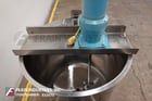 150 gallon Lee #150DBT, 304 Stainless Steel tank, 36" dia x 35" straight wall, lift off cover, bridge mount - Image 2