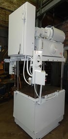 25 Ton, Keystone, 4-post up-acting hydraulic trim press, 13" stroke, 30-1/4" daylight, 32" x34"bed - Image 6