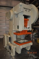 90 Ton, Minster #8, OBI press, 6" stroke, 16" Shut Height, 4" ram adj., 37 SPM, air clutch & brake - Image 1