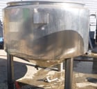 425 gallon Stainless Steel jacketed tank, 59" dia. x 32" straight side, open top, cone bottom - Image 1