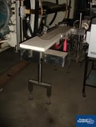 9" x 72" Biflow slat conveyor, (2) 4.5" wide belts, Stainless Steel side rails, (2) 1/8 HP DC motors, #31018 - Image 1