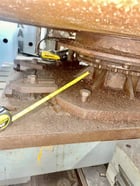 78" Custom rotary welding table, 21" table height, hydraulic table clamping, 8 T-slots, #70625 - Image 3