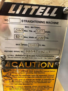 12" x .08" Littell #312-7PDL, straightening machine, 7 rolls, 20-120 FPM, 1992 - Image 8