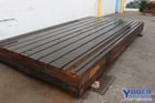 185" x 96", Giddings & Lewis, T-slotted floor plate, cast iron construction, #71060 - Image 1