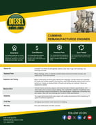 157 HP Cummins #6BTA5.9, Engine Assembly, Remanufactured - Image 4