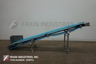 18" wide x 12.9' long, Inclined Stainless Steel conveyor, 8-1/2" infeed height, food grade belt, 56" - Image 1