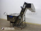 New England #60CFTHE, incline cleated belt feeder with 58" L x 58" W x 39" D Stainless Steel hopper, mounted - Image 1