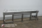6" wide x 11.9' long, Stainless Steel table top conveyor, 38"-42" infeed & discharge range, 1 HP, mounted on - Image 1
