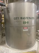 2500 gallon Stainless Steel vertical tank, 90" x 93", open top w/hinged cover, flat bottom - Image 5
