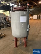 75 gallon Gaspar, receiver tank, Stainless Steel, flat top, dish bottom, 14 psi at 100 f, on legs, 1992 - Image 4