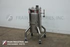 55 gallon Lee #55DP, 316 Stainless Steel jacketed mixing tank, 100 psi, 20" ID x 40" straight side, flat top - Image 1