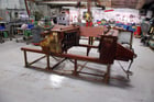 Ohio Machinery, brush deburring machine, 3" tube diameter, 120" tube length, (2) 15 HP, inclined feed table - Image 7