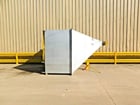 Aluminum hopper, 60" x 96" straight wall, 8" valve, 24" manhole, missing legs - Image 1