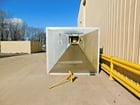 Aluminum hopper, 60" x 96" straight wall, 8" valve, 24" manhole, missing legs - Image 4