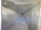 Aluminum hopper, 60" x 96" straight wall, 8" valve, 24" manhole, missing legs - Image 9