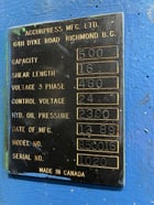 1/2" x 16' Accurshear #850016, 48" programmable Back Gauge w/ LED display, 7-30 SPM, 25 holddowns, 12' - Image 8