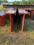 Steel I Beams, 24" Height, 11" Flat, 1/2" Webb, 15" Channel, Used - Image 1