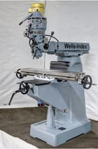 Wells-Index #747-2, vertical mill, 9" x49" table, 3 HP, 5.25" quill travel, forward & reverse, NEW - Image 1