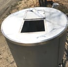 150 gallon Stainless Steel Tank/hopper, 38" Dia. x 2' T/T, 2' cone bottom, 4.5" bottom outlet, 58" OAH - Image 4