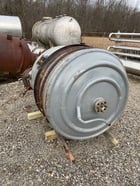 300 gallon Walter Stocklin, Jacketed Stainless Steel Mix Tank, 4' diameter x 3' 4" T/T, Air powered mixer - Image 4