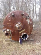 375 gallon 25 psi/FV psi, 102" diameter x 1128" L, Aj Schmidt, Vertical Pressure Vessel, Carbon Steel - Image 1