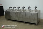 1800 gallon 304 Stainless Steel flavor tank, (6) 300 gallon chambers, top mounted lift up covers with 17" ID - Image 1