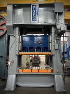 500 Ton, Minster #E2-500, straight side double crank, 12" stroke, 18-27 SPM, very good - Image 4