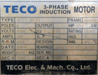 750 HP 1188 RPM Teco, Frame D500B, cont., 1.0SF, 4160 Volts, 2004 - Image 2