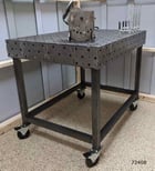 3' x 4' x 6" Weldtables, tab & slot, tapped block welding table, 1/2" steel plate, base with casters - Image 4