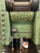 800 Ton, Bliss #26, knuckle joint press, tie rod construction, 2-1/2" stroke, 16" Shut Height - Image 2