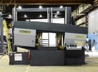 28" x 28" Hyd-Mech #H-28A, horizontal band saw, 2" x 25' band, 10 HP, coolant system, automatic feed - Image 1
