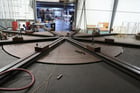 74000 lb. Aronson #GE850, gear elevation welding posiitoner w/150 KW Tocco heat treat system - Image 3