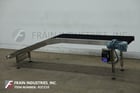 18" wide, BMI / Benda Mfg, Stainless Steel inclined conveyor, 36" discharge, mounted on 4 leg Stainless Steel - Image 1