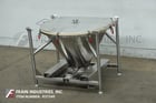 Custom Powder Systems, 336 liter 316 Stainless Steel tote/bin, 46" ID x 30" deep vessel, mounted on heavy - Image 1