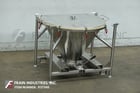 Custom Powder Systems, 336 liter 316 Stainless Steel tote/bin, 46" ID x 30" deep vessel, mounted on heavy - Image 5