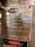 55 Ton, Heim #5G, gap frame press, 28" x 18" bed, 4" stroke, 10-1/2 shut height, 4" slide, air clutch & - Image 8