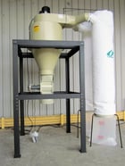 6400 cfm Extrema #DCY-1000-TYPHOON, cyclone dust collector, 2 fabric filter bags, 10 HP, 16" steel blower - Image 1