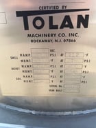 400 gallon Tolan, Stainless Steel jacketed brew tank, 4' dia.x 4' T/T, 150/FV psi @ 400&deg;F - Image 4