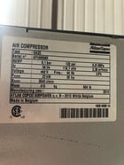 118 cfm, 132 psi, Atlas Copco #GA22, air compressor, 30 HP, s/n AP1468565,2014 - Image 2