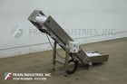 11-3/4" wide x 5.8' long, Ohlson, Stainless Steel inclined cleated feed conveyor, mounted on 4 leg Stainless - Image 5